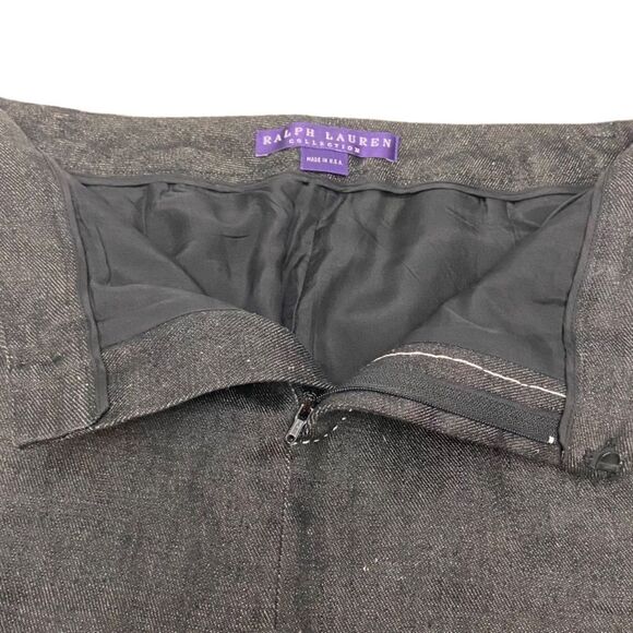 Vintage Ralph Lauren Collection Purple Label Black Linen Skirt - Picture 3 of 13